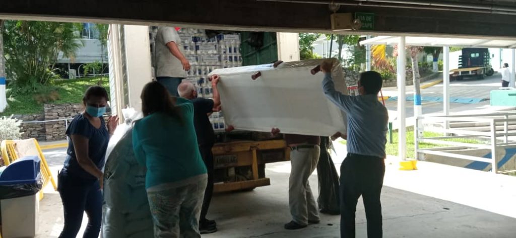 Cargando-camión centro